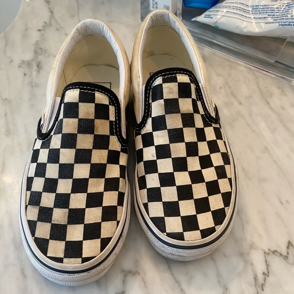 white checkered vans womens